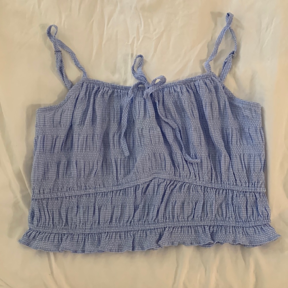 Light blue top